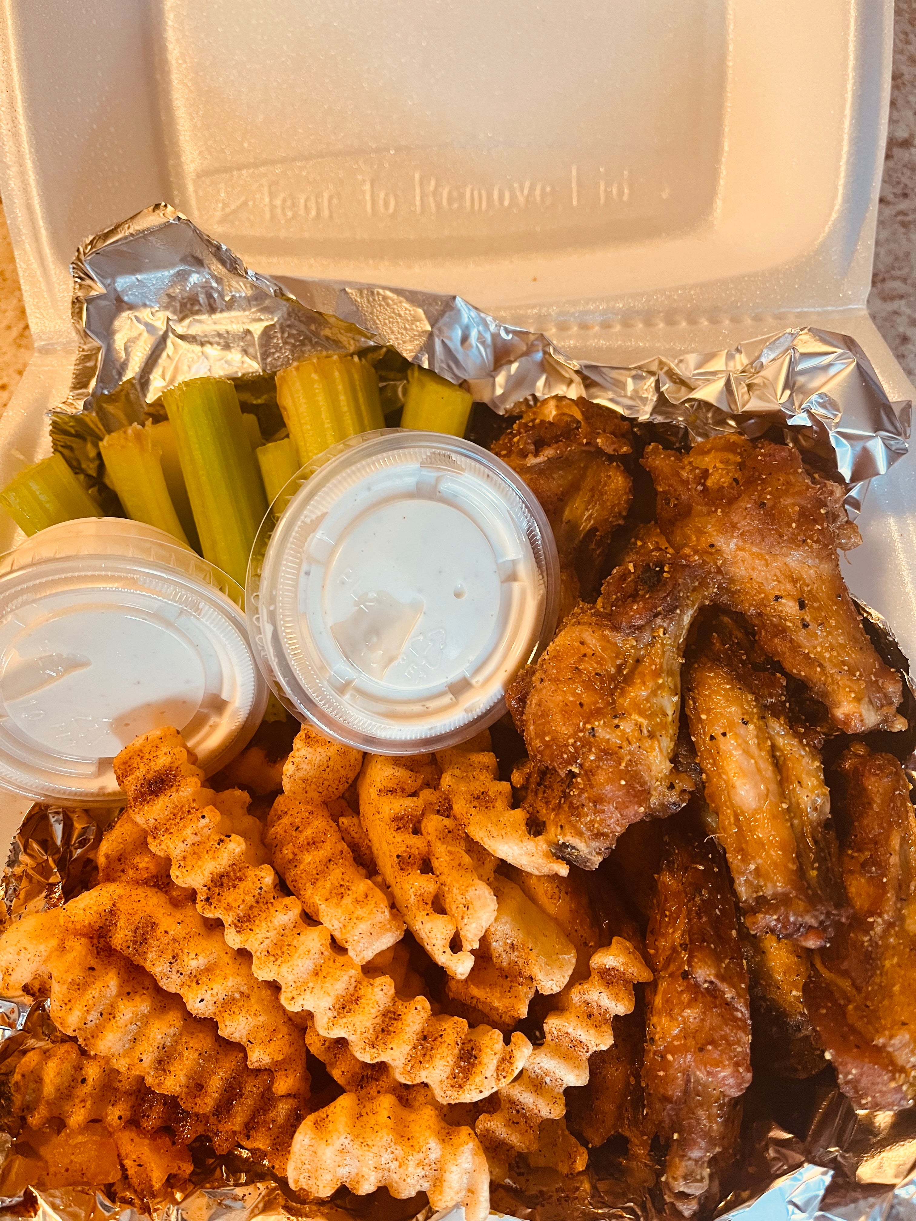 12 pc wing and fries